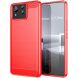 Силиконовый (TPU) чехол MOFI Carbon Fiber для ASUS Zenfone 11 Ultra - Red (353417R). Фото 1 из 10