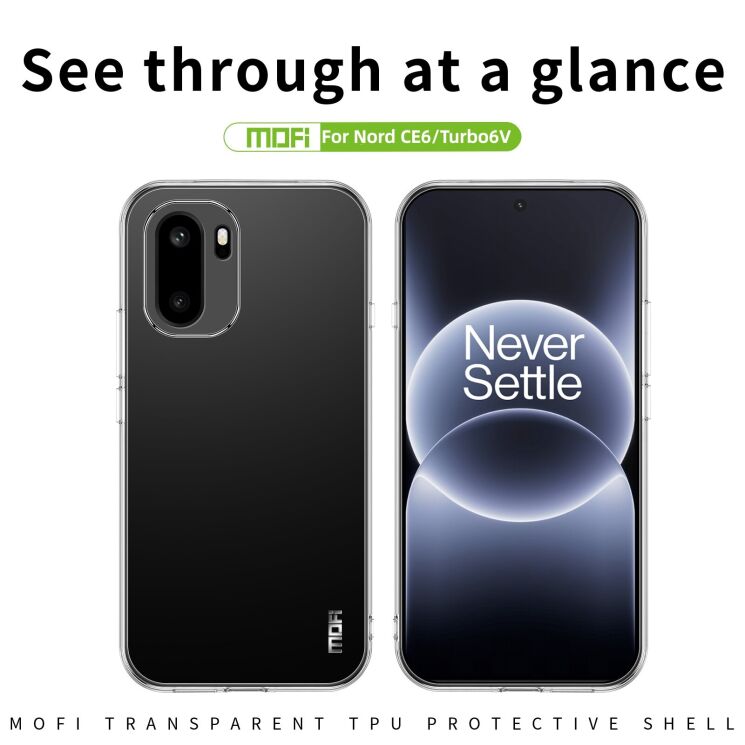 Силиконовый (TPU) чехол MOFI Thin Guard для OnePlus Nord CE6 - Transparent (391608T) Силиконовый (TPU) чехол MOFI Thin Guard для OnePlus Nord CE6 - Transparent: фото 2 из 9