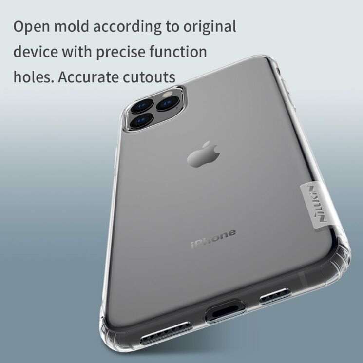 Силіконовий (TPU) чохол NILLKIN Nature для Apple iPhone 11 Pro Max - Transparent: фото 12 з 17