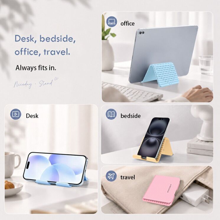 Універсальна підставка LEREACH AirLift Series MagicMat для смартфонів - Pink: фото 9 з 12