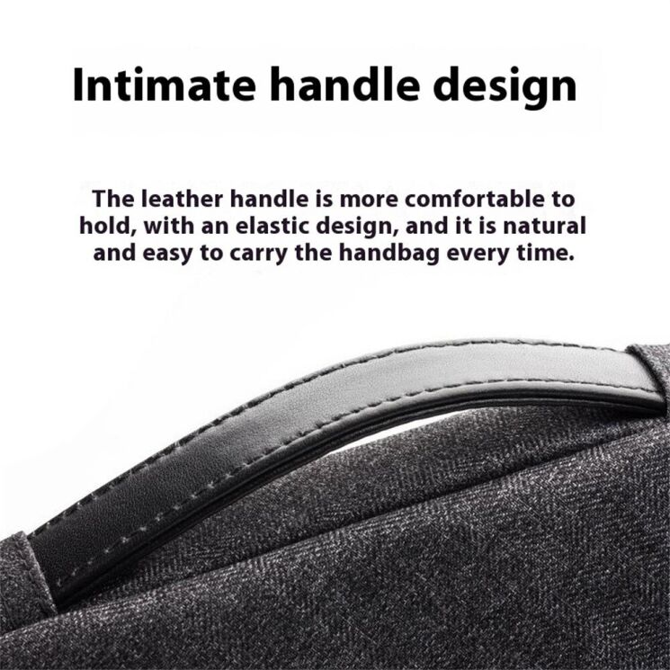 Универсальная сумка QIALINO Sleeve Bag для планшетов и ноутбуков диагональю до 13 дюймов - Black: фото 6 из 12