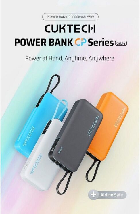 Внешний аккумулятор CUKTECH PB200N 55W (20000mAh) - Gray: фото 2 из 17