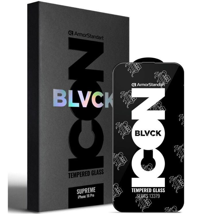 Захисне скло ArmorStandart Supreme Black Icon 3D для Apple iPhone 16 Pro - Black: фото 1 з 11