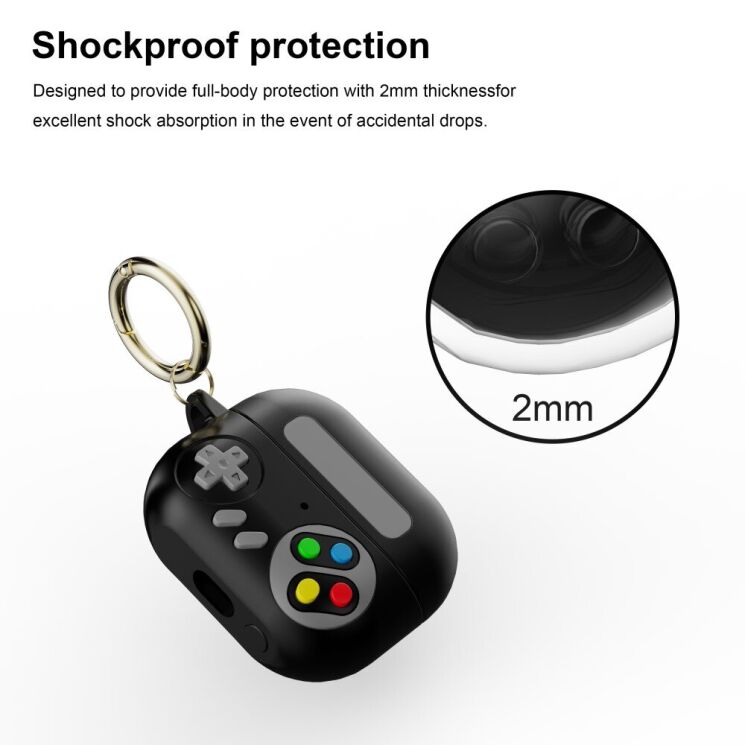 Защитный чехол Deexe Game Design для Samsung Galaxy Buds 3 Pro - Black: фото 2 из 5