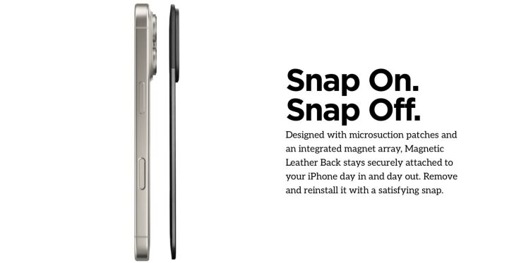 Защитная накладка Nomad Mag Leather Back для iPhone 17 Pro Max (NM014391858) - Black: фото 10 из 11