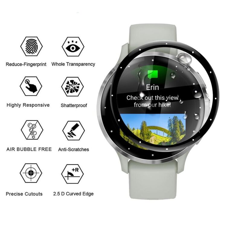 Защитная пленка Deexe 3D Film для Garmin Venu 3S - Black: фото 2 из 5