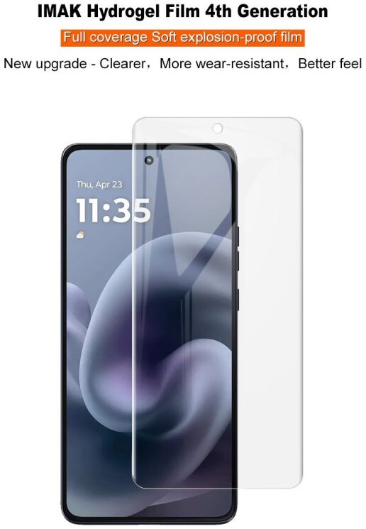 Защитная пленка IMAK Hydrogel Clear Film для Motorola Moto G86 / G86 Power: фото 5 из 11