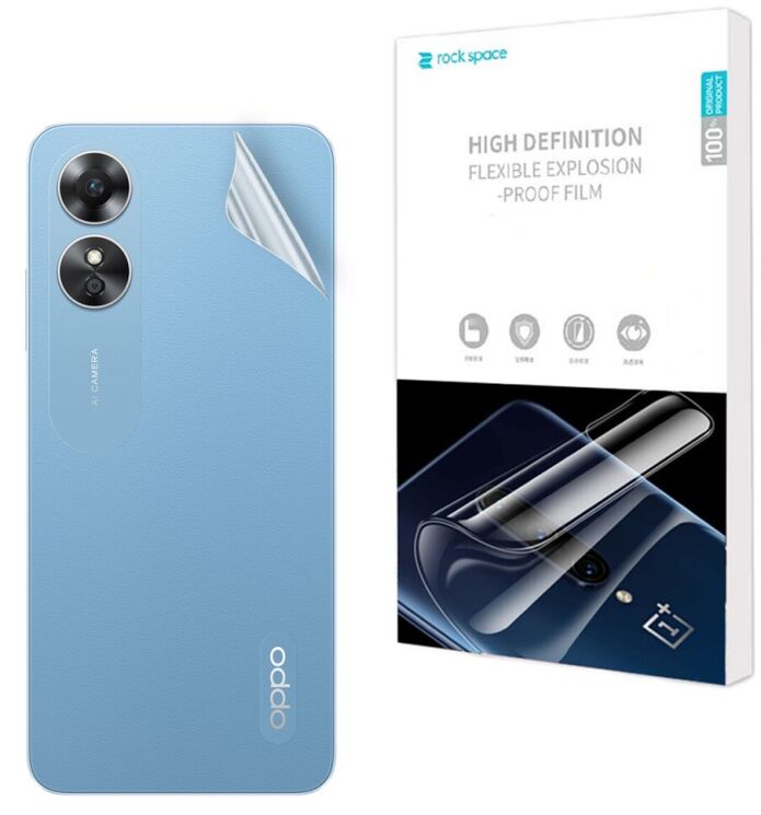 Захисна плівка на задню панель RockSpace Explosion-Proof SuperClear для OPPO A17: фото 1 з 9
