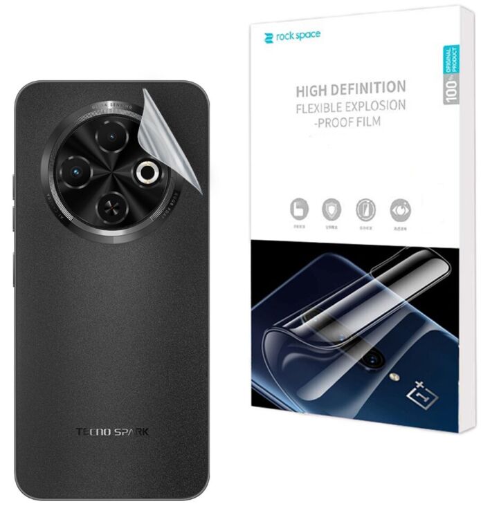 Захисна плівка на задню панель RockSpace Explosion-Proof SuperClear для TECNO Spark 30C: фото 1 з 9