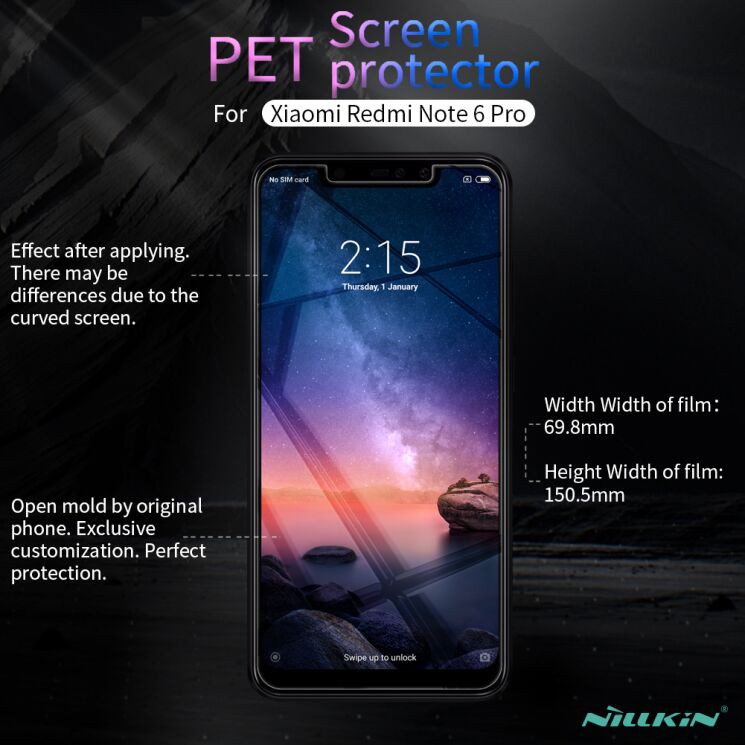 Защитная пленка NILLKIN Crystal для Xiaomi Redmi Note 6 / Note 6 Pro: фото 6 из 6