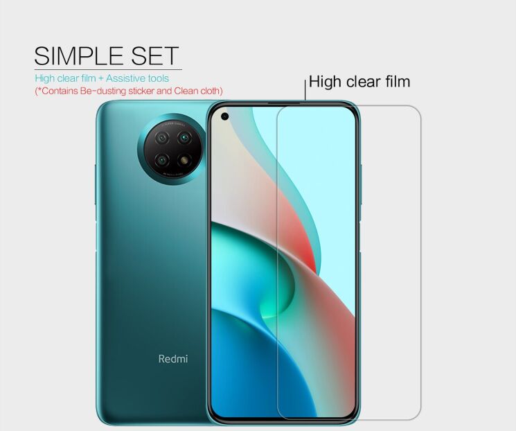 Защитная пленка NILLKIN Crystal для Xiaomi Redmi Note 9T: фото 9 из 11