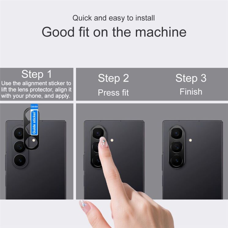 Защитная рамка IMAK Camera Styling для Samsung Galaxy Fold 8 Ultra / Fold 7 - Black: фото 7 из 7