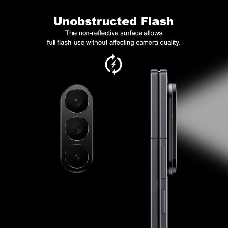 Защитная рамка IMAK Camera Styling для Samsung Galaxy Fold 8 Ultra / Fold 7 - Black: фото 4 из 7