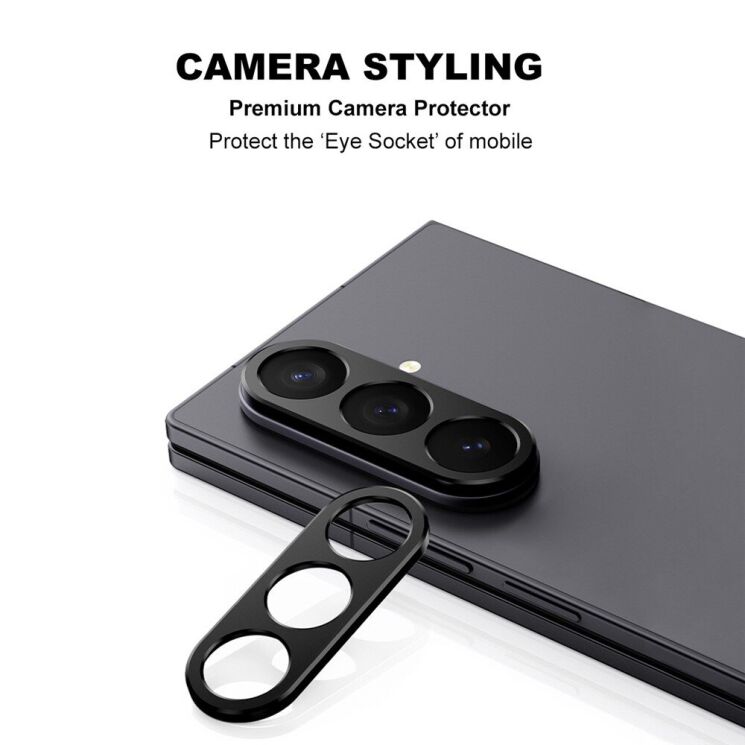 Защитная рамка IMAK Camera Styling для Samsung Galaxy Fold 8 Ultra / Fold 7 - Black: фото 3 из 7