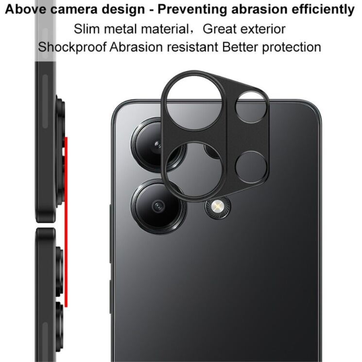 Защитная рамка IMAK Camera Styling для Xiaomi Redmi Note 13 Pro 4G / Poco M6 Pro - Black: фото 7 из 12