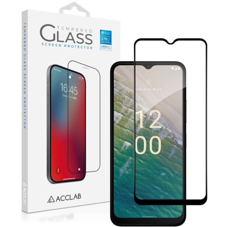 Защитное стекло ACCLAB Full Glue для Nokia C32 - Black: фото 1 из 7