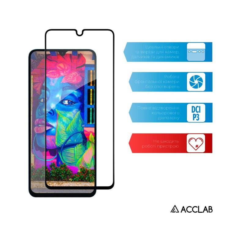 Защитное стекло ACCLAB Full Glue для Xiaomi Redmi A7 Pro - Black (409732B) Защитное стекло ACCLAB Full Glue для Xiaomi Redmi A7 Pro - Black: фото 5 из 7