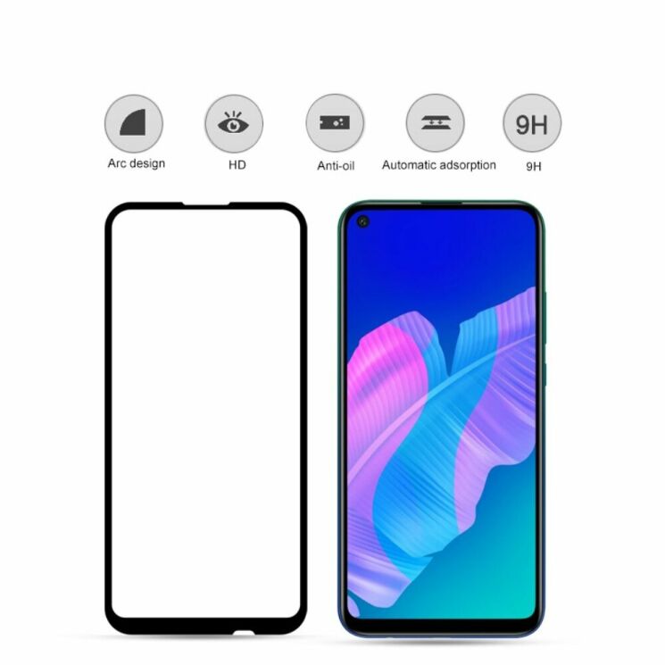Защитное стекло AMORUS Full Glue Tempered Glass для Huawei P40 Lite E - Black: фото 5 из 7
