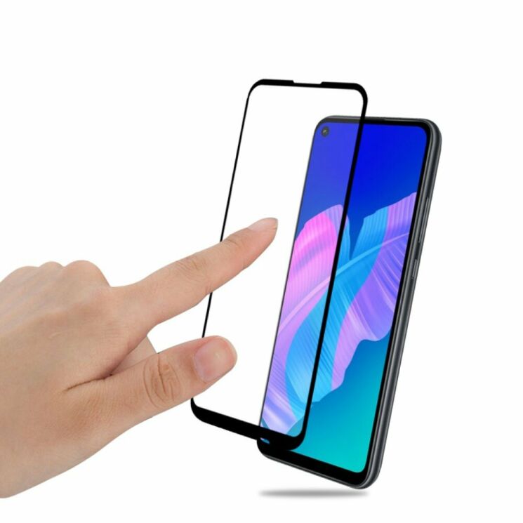 Защитное стекло AMORUS Full Glue Tempered Glass для Huawei P40 Lite E - Black: фото 3 из 7