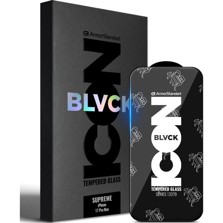 Захисне скло ArmorStandart Supreme Black Icon (FP) для iPhone 17 Pro Max - Black: фото 1 з 12