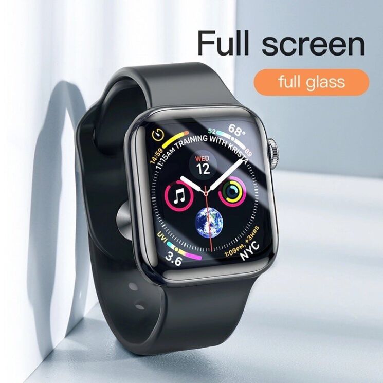 Захисне скло Baseus Full-Screen для Apple Watch 42 mm - Black: фото 7 з 10