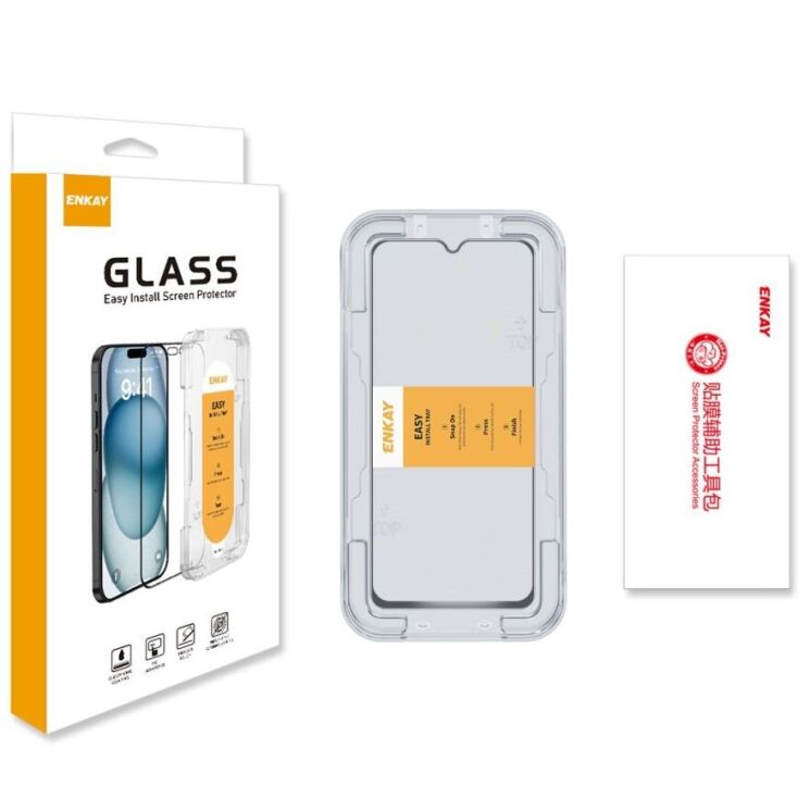 Защитное стекло ENKAY Easy Install Full Glue для Samsung Galaxy A26 (A266) - Transparent: фото 9 из 9