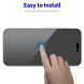 Защитное стекло HAT PRINCE Anti-Spy для Apple iPhone 16 Plus - Black (360631B). Фото 7 из 10