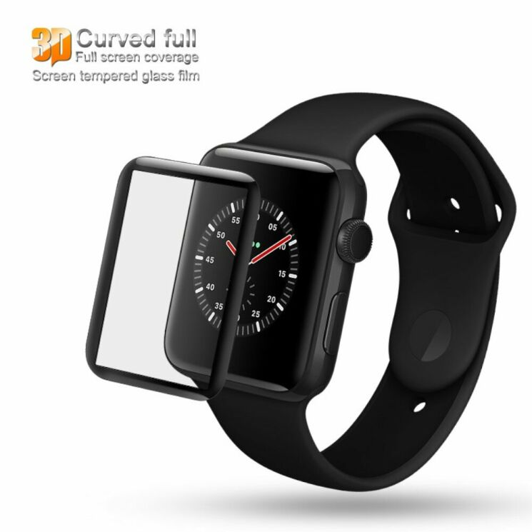 Захисне скло IMAK Full Cover Glass для Apple Watch 38 mm - Black: фото 1 з 15