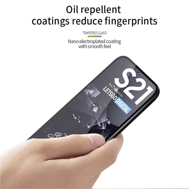 Защитное стекло MOFI Full Glue Protect для Samsung Galaxy S21 (G991) - Black: фото 10 из 13