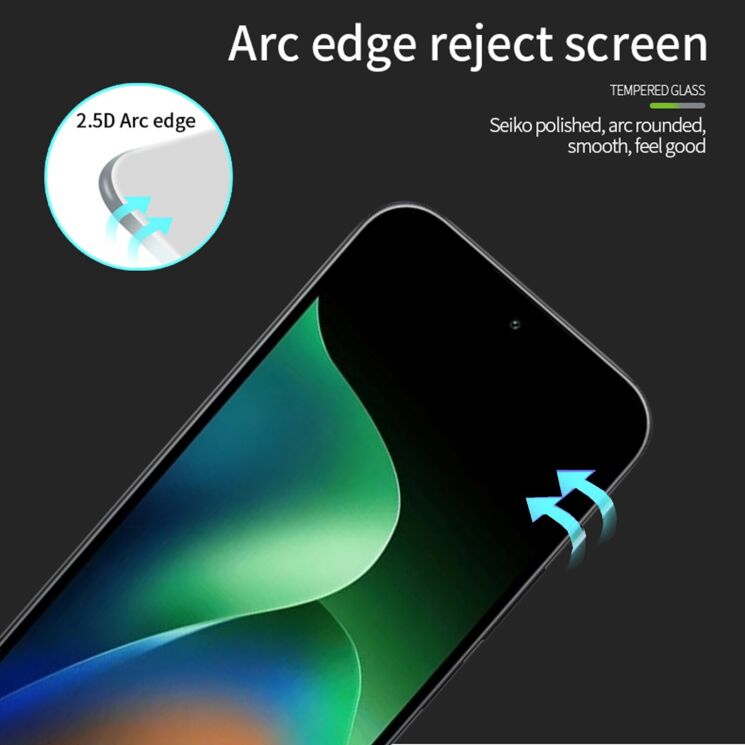 Защитное стекло MOFI Full Glue Protect для Xiaomi Redmi 17 - Black: фото 3 из 9