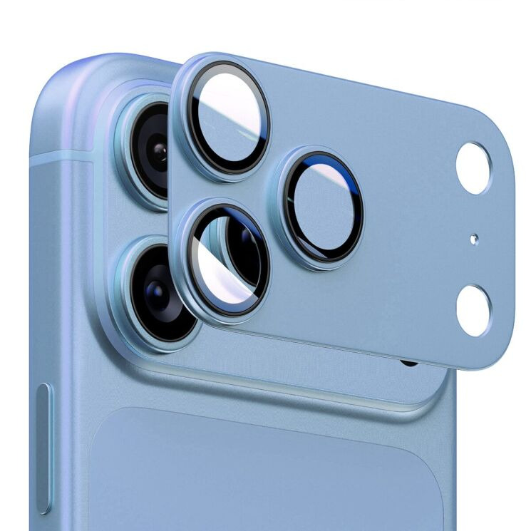 Захисне скло на камеру ENKAY Camera Style для iPhone 18 Pro - Light Blue (423662TT) Захисне скло на камеру ENKAY Camera Style для iPhone 18 Pro - Light Blue: фото 1 з 6
