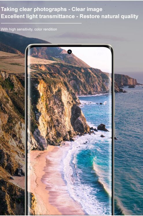 Защитное стекло на камеру IMAK Black Glass Lens для Realme 10 Pro+ - Black: фото 8 из 11
