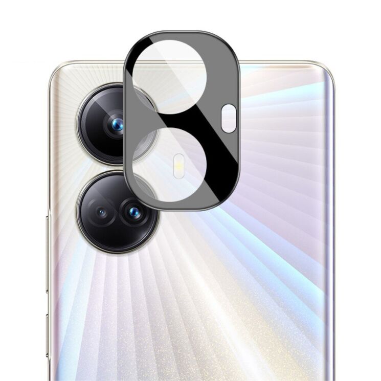 Защитное стекло на камеру IMAK Black Glass Lens для Realme 10 Pro+ - Black: фото 3 из 11