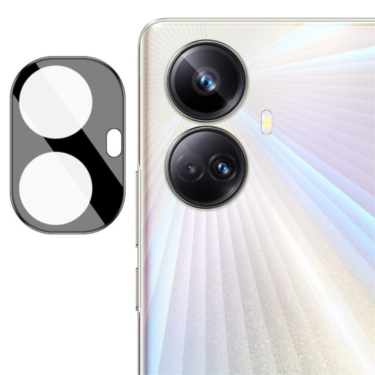 Защитное стекло на камеру IMAK Black Glass Lens для Realme 10 Pro+ - Black: фото 1 из 11