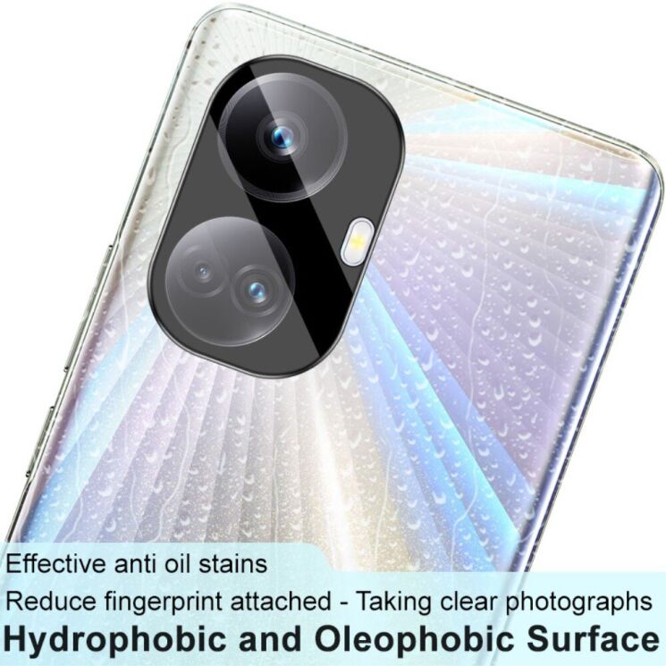 Защитное стекло на камеру IMAK Black Glass Lens для Realme 10 Pro+ - Black: фото 6 из 11
