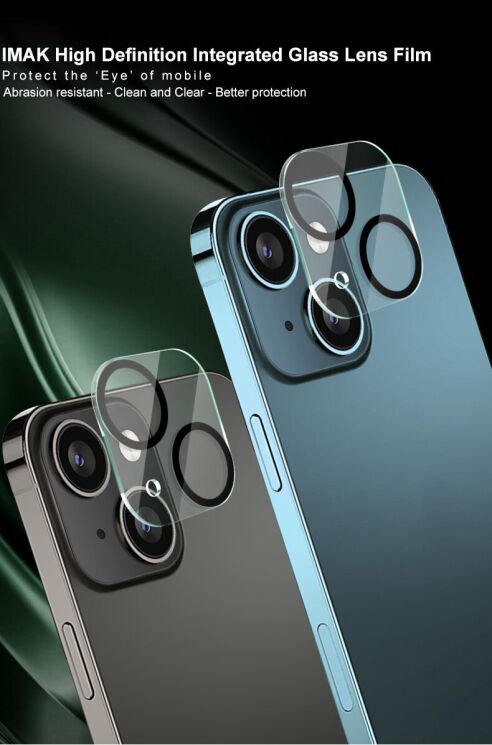 Защитное стекло на камеру IMAK Integrated Lens Protector для Apple iPhone 13 / iPhone 13 mini - Black: фото 3 из 11