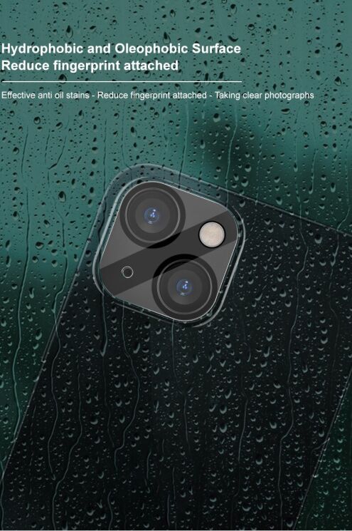 Защитное стекло на камеру IMAK Integrated Lens Protector для Apple iPhone 13 / iPhone 13 mini - Black: фото 6 из 11