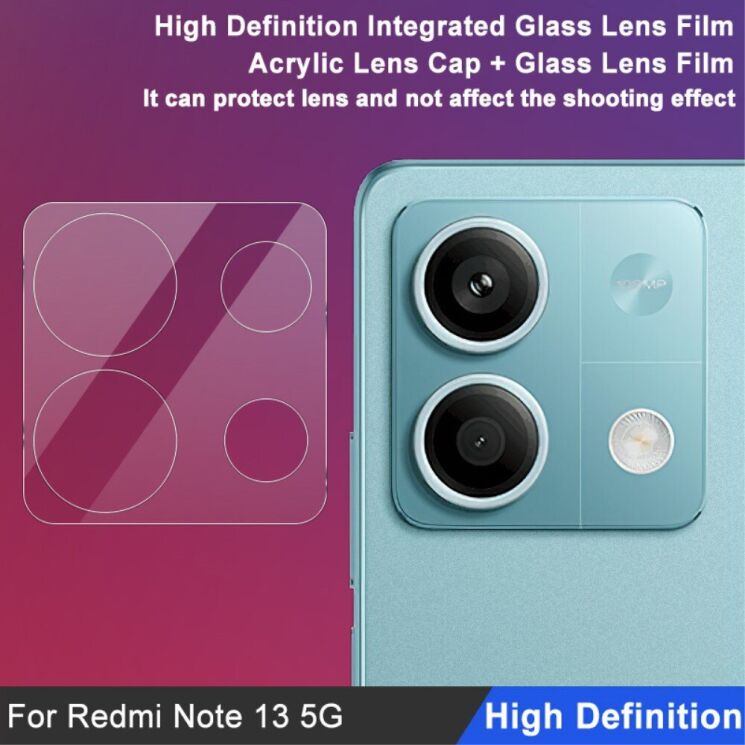 Защитное стекло на камеру IMAK Integrated Lens Protector для Xiaomi Redmi Note 13 5G: фото 5 из 12