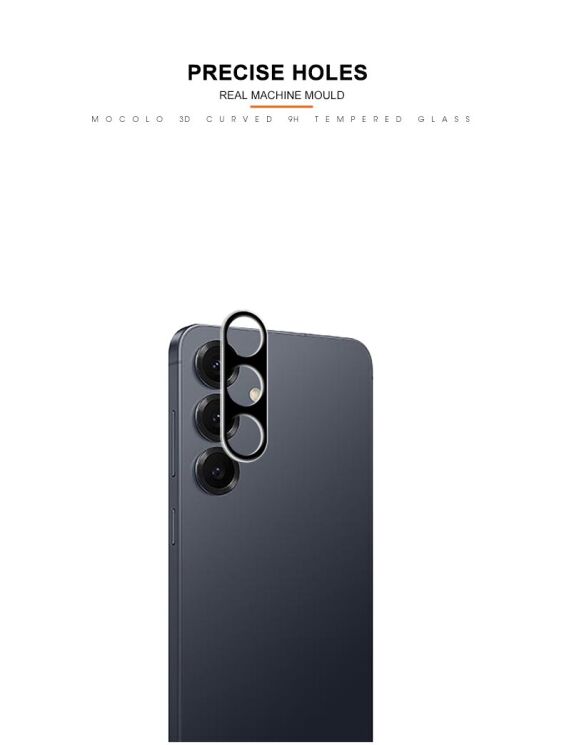 Защитное стекло на камеру MOCOLO Black Camera Lens для Samsung Galaxy S26 Plus - Black: фото 6 из 8