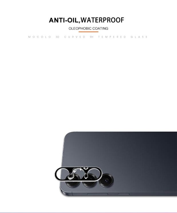 Защитное стекло на камеру MOCOLO Black Camera Lens для Samsung Galaxy S26 Plus - Black: фото 7 из 8