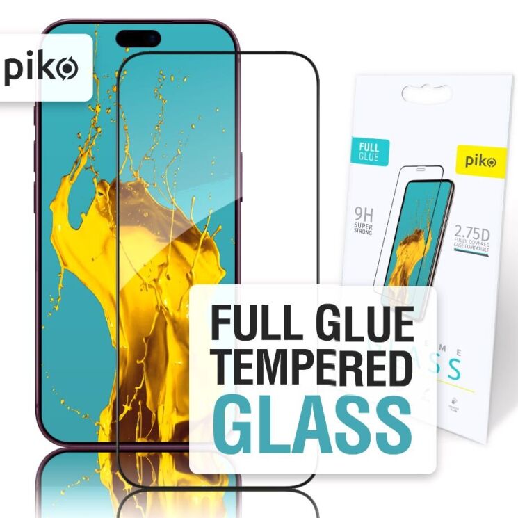 Захисне скло Piko Full Glue для iPhone 18 Pro Max - Black: фото 1 з 5