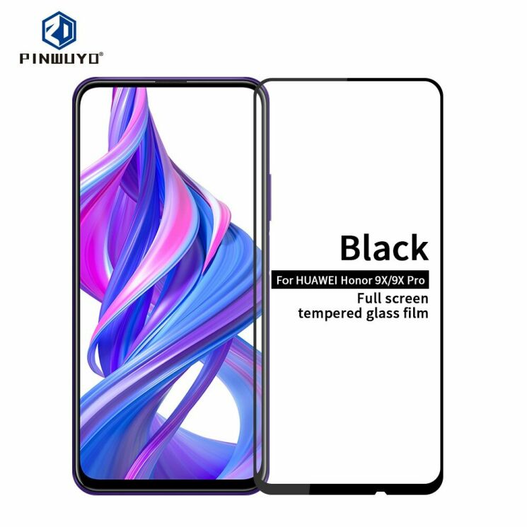 Защитное стекло PINWUYO Full Glue Cover для Huawei P Smart Pro / Honor 9X (for China) - Black: фото 1 из 13