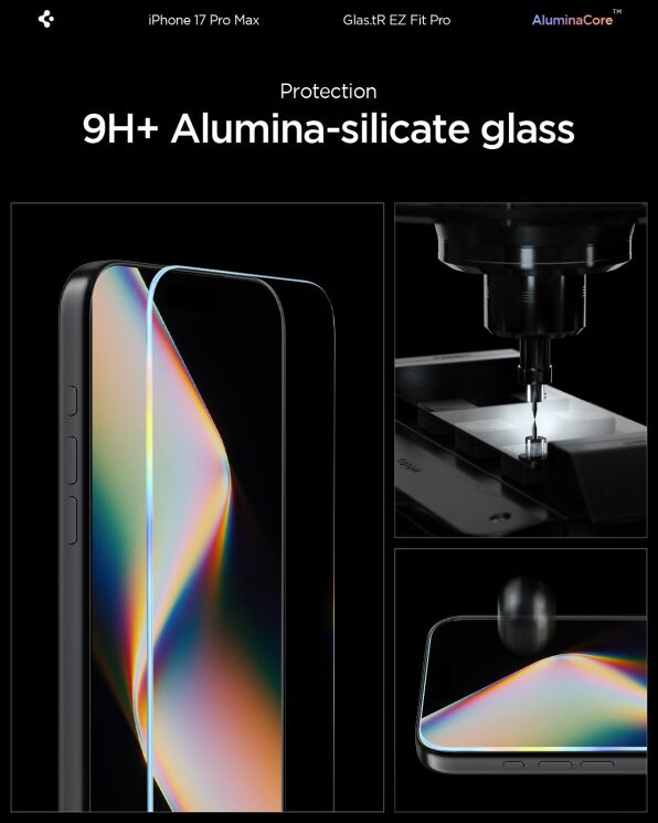 Защитное стекло Spigen (SGP) Glas.tR EZ Fit Pro для iPhone 16 Pro Max / 17 Pro Max (AGL10095): фото 9 из 14