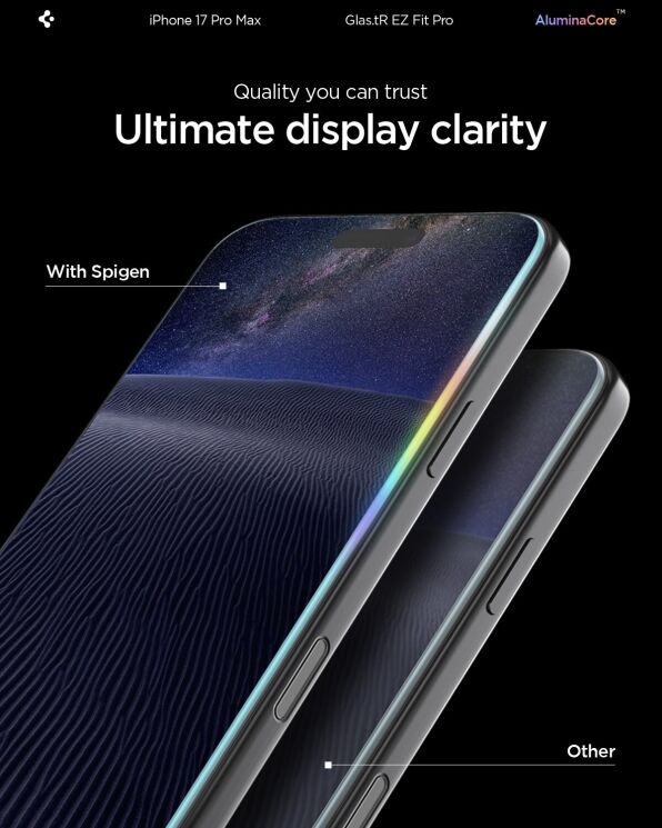 Защитное стекло Spigen (SGP) Glas.tR EZ Fit Pro для iPhone 16 Pro Max / 17 Pro Max (AGL10095): фото 11 из 14
