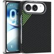 Защитный чехол ABEEL Carbon Fiber Case для iPhone Duo - Black / Green (435042BG)