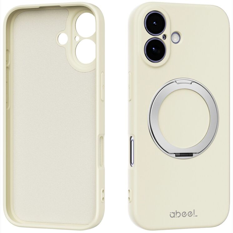 Захисний чохол ABEEL Lyra Skin Kickstand with MagSafe для Apple iPhone 17 - Beige: фото 1 з 5