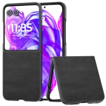 Защитный чехол ABEEL Texture Case для Motorola Razr 50 Ultra - Black: фото 1 из 6