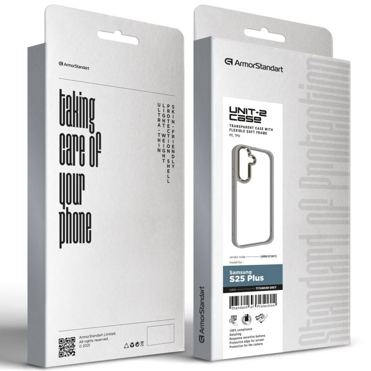 Защитный чехол ArmorStandart UNIT2 для Samsung Galaxy S25 Plus (S936) - Grey: фото 2 из 4