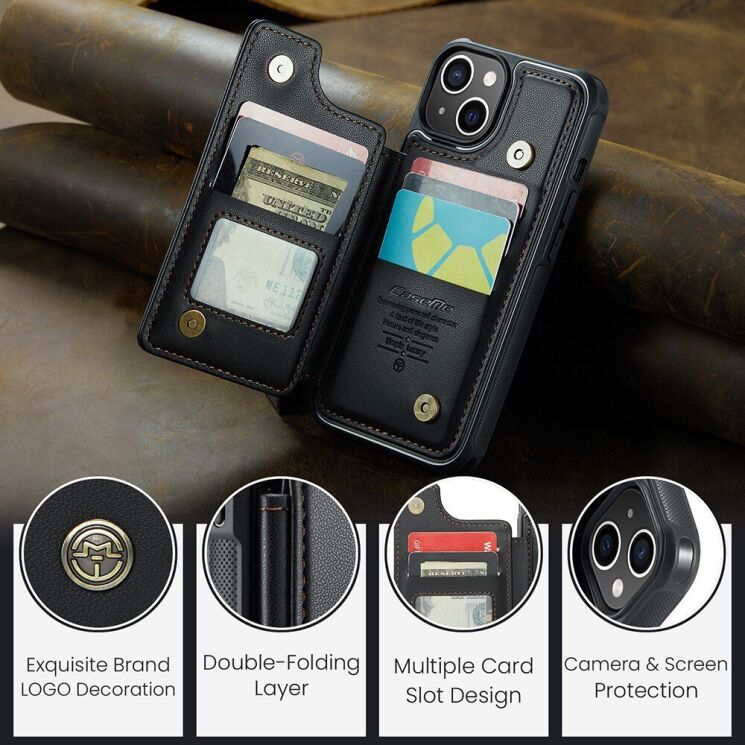 Захисний чохол CaseMe C22 Series для Apple iPhone 15 Plus - Black: фото 11 з 12
