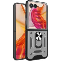 Защитный чехол Deexe Armor Case (FF) для Motorola Razr 50 / Razr 70 - Silver: фото 1 из 8